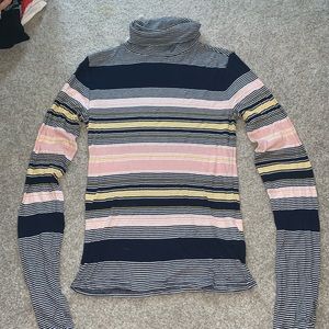 Striped turtle neck long-sleeved shirt —never worn